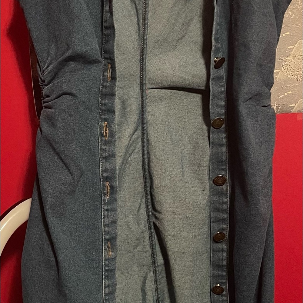 Denim Button-Up Dress
